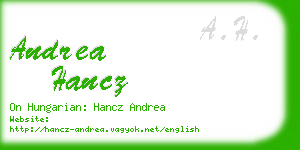 andrea hancz business card